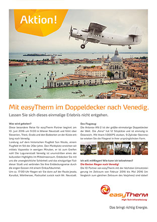 Flugblatt für die Vertriebspartner 